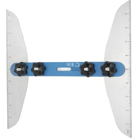 Kit d'outils de gabarit de marches d'escalier, outil de mesure multifonctionnel en alliage d'aluminium pour contremarches et cloisons (1/5)