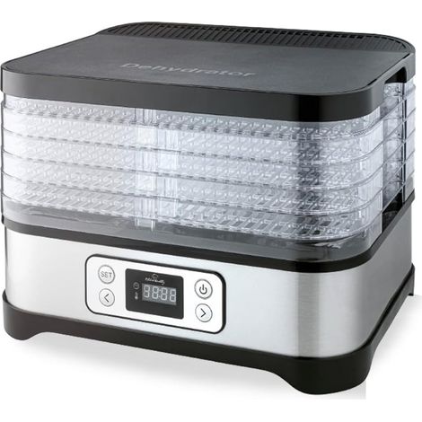 Dörrautomat Obst, Fleisch & Kräuter trocknen 5 Ebenen 260 W Timer