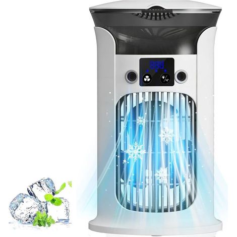 Mini climatiseur mobile, humidificateur, refroidisseur d'air, portable, sans tuyau d'échappement, silencieux, blanc