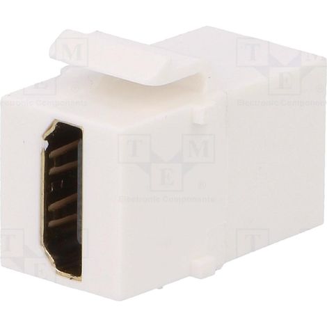 Coupleur USB et HDMI femelle X2 Keystone - Blanc