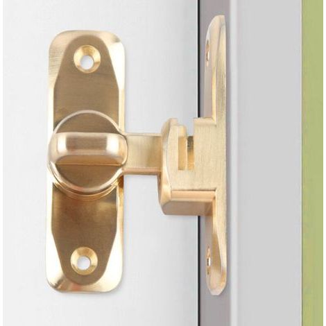Boucle De Porte À 90 180 Degrés Boulon Serrure Pour Grange Coulissante Armoire En Or (1/4)