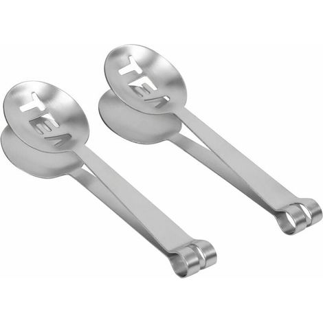 3Pcs Pinces Sachet de Thé en Acier Inoxydable Presse-sachets de thé Outil Cuisine Accessoire de Thé 12cm (1/4)