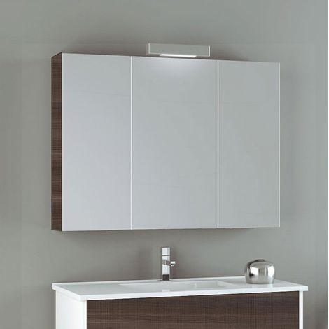 Espejo Camerino de baño para mueble ALLSTONE 9 colores disponibles y 4 medidas 100 cm Fresno tea (1/3)