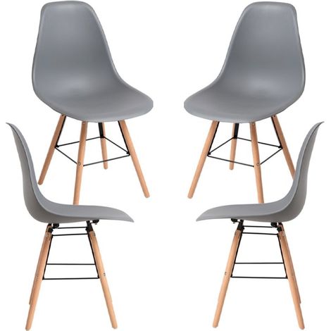 Packs Sillas Comedor - Pack 4 Sillas Moli - Gris (1/5)