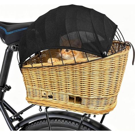 Voile d'ombrage pour panier de vélo pour chien arrière - Voile d'ombrage pour panier de vélo pour chien/panier de courses, accessoire de panier de vélo pour chien, protection solaire pour panier de (1/3)