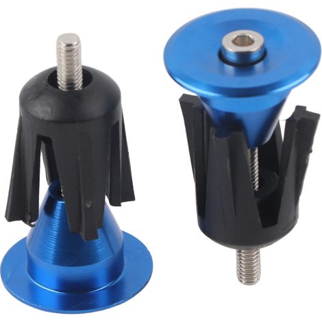 Set mit 2 Lenkerendkappen für Mountainbikes und Rennräder (blau) (1/5)