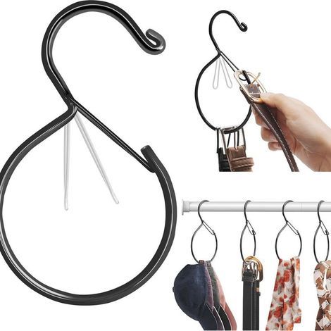 Fallsicherer S-Haken mit Feder – Wandmontage ohne Bohren – Für Küche, Bad und Balkon, 15 Stück (1/5)