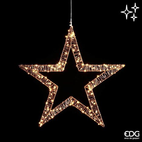 EDG Enzo De Gasperi Stella Natale Microled Flat D 60 Cm 250 Led Intermittente Ivory (1/3)