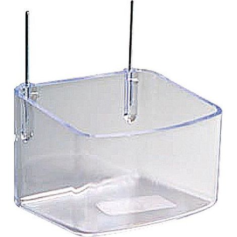 Mangeoire en plastique avec fers à repasser pour cage à perroquets