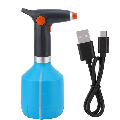 Elektrische Pflanzensprühflasche mit USB-Aufladung (Hellblau) (1/5)