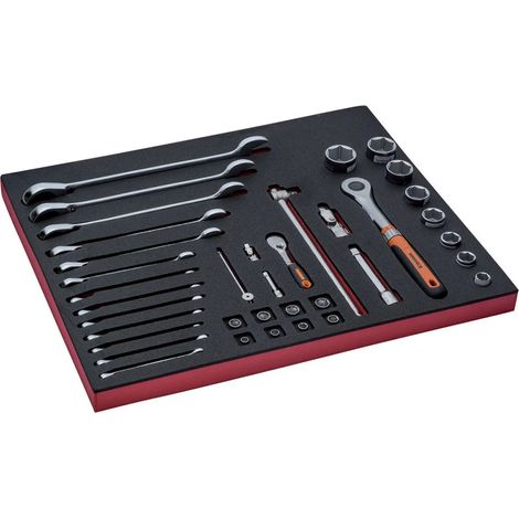 Set di utensili Bahco fit&go 3/3 38 pezzi vassoio schiuma