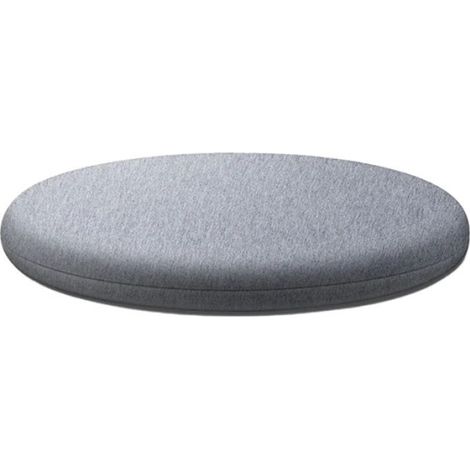 Po, Coussin Rond en Mousse à MéMoire de Forme Rembourré, Coussins de Chaise AntidéRapants pour Futon de DéCoration IntéRieure, Gris (1/4)