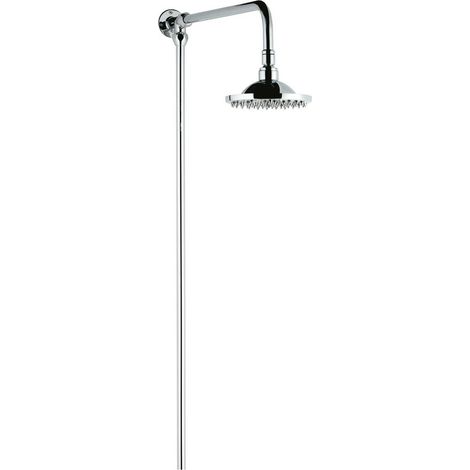 Hudson Reed Traditional Shower Riser Kit with Fixed Shower Head - Chrome (1/3)