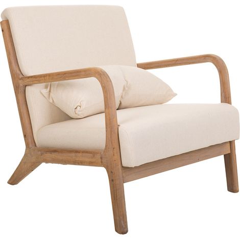 Butaca de madera marrón 66x85x74 cm