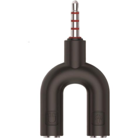Adaptateur audio 3,5 mm 1 vers 2 (partage audio double interface) (1/2)