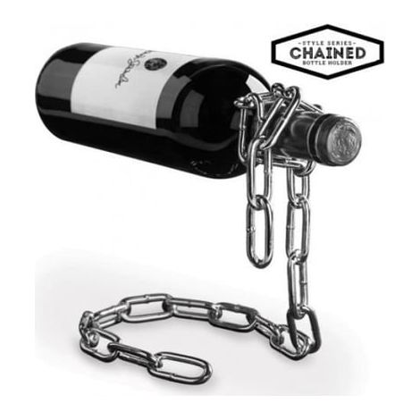 Porte-bouteille au design original avec chaîne chromée (1/2)