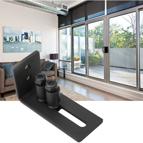 Quincaillerie de fixation murale pour rouleau de guidage de porte coulissante de grange réglable en bas de plancher YM-25G (1/5)