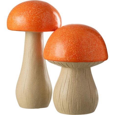 Lot de 2 Champignons Extérieur "Pasquale" 48cm Orange (1/3)