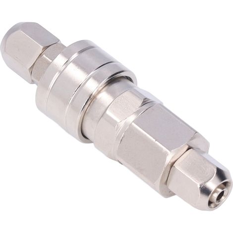 Raccord rapide air acier inoxydable nickélée auto verrouillage connexion pneumatique tube 8mm kit 1 raccord + 1 bouchon SP PP20 (1/5)