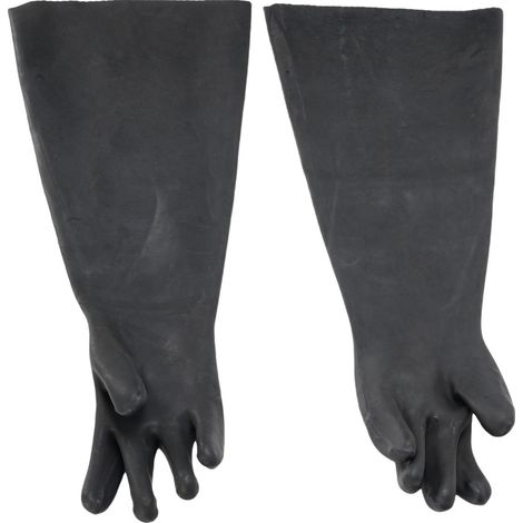 1 paire de gants de sablage robustes et résistants à l'usure, 82 cm (32,28 pouces), en latex, pour cabine de sablage, pour une utilisation en toute sécurité. (1/5)
