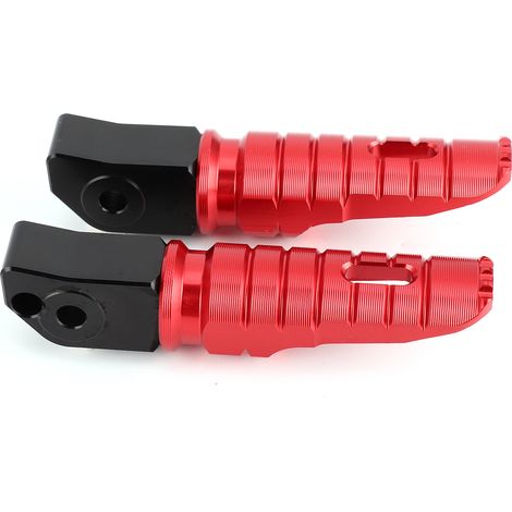 Verbreiterte hintere Motorradfußrasten, Bedienelement für Honda CB125R, CB250R, CB300R und CBR250RR, rot, vergrößerte Basis (1/5)