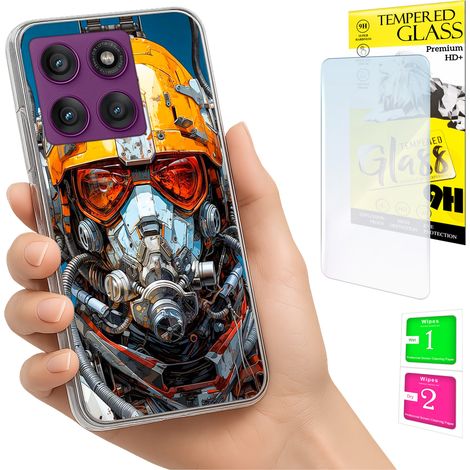 Coque pour Motorola Edge 60 Pro avec protection photo et verre trempé 9H (1/5)