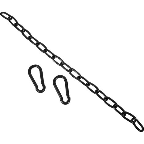 Chaîne en acier inoxydable avec mousqueton, cadenas robuste pour portes et usage extérieur, sécurité (1/5)