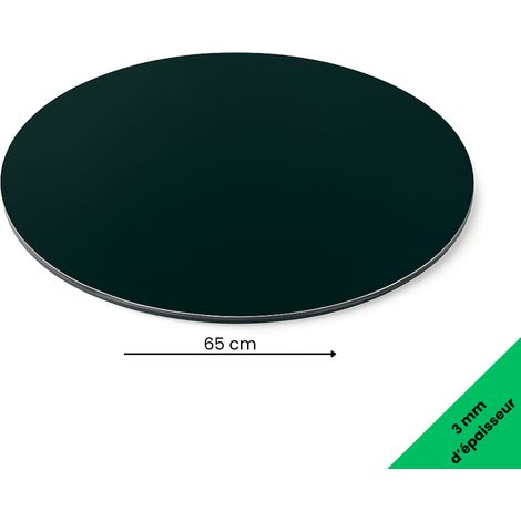 Panneau rond aluminium composite noir diamètre 650 mm – Épaisseur 3 mm – Usage déco ou pro, intérieur/extérieur