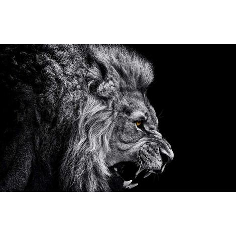 Tableau Rugissement du lion - 80x50cm - made in France (1/5)