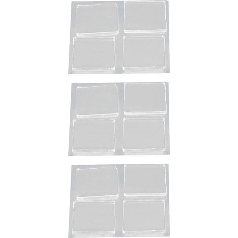 Lot de 12 Butoirs de Porte Carrés Transparents, Protège-Mur Adhésif pour Meubles et Voiture, Cales Silencieuses Auto (1/5)