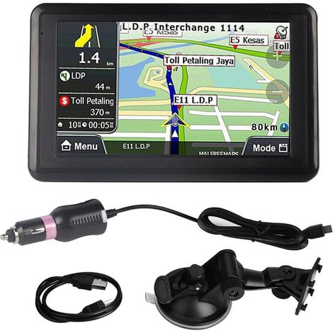 Sistema de navegación universal para coche Jeffergarden con pantalla táctil de 5 pulgadas, navegación GPS, DDR256M 8G, MP3, radio FM, mapa europeo (508) (1/5)