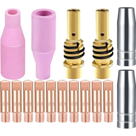 15AK Kit de buses en céramique pour MB15 15AK Pistolet de soudage MAG MIG Accessoires, Pointe de contact 0.8mm