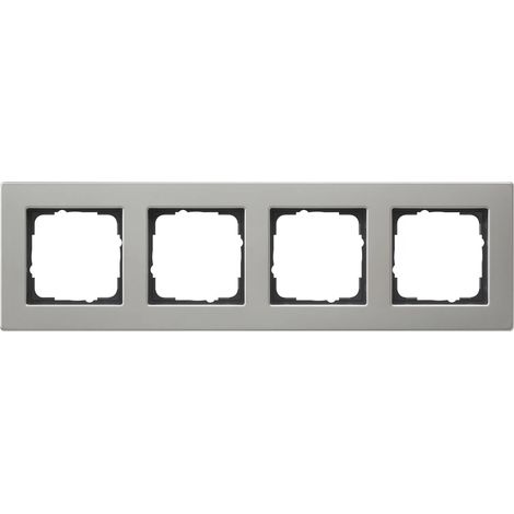 Gira Abdeckrahmen 4f flach Gira E2 Edelstahl [0214335], 0214 335
