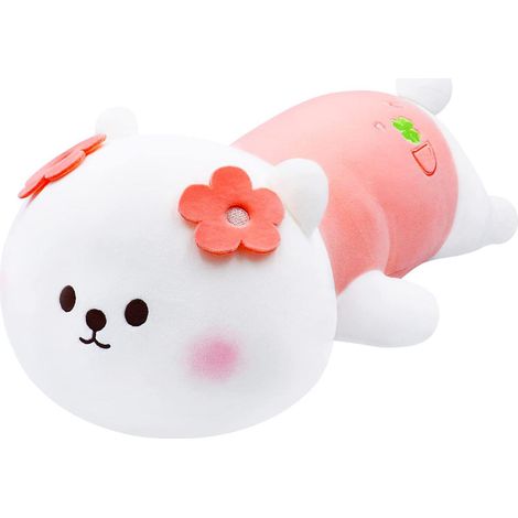 Coussin Peluche Shiba Inu Câlin, Jouet Enfant Chien Mignon, Oreiller Doux Rose pour Filles et Garçons, Poupée Animale de Câlinerie, 40cm (1/5)
