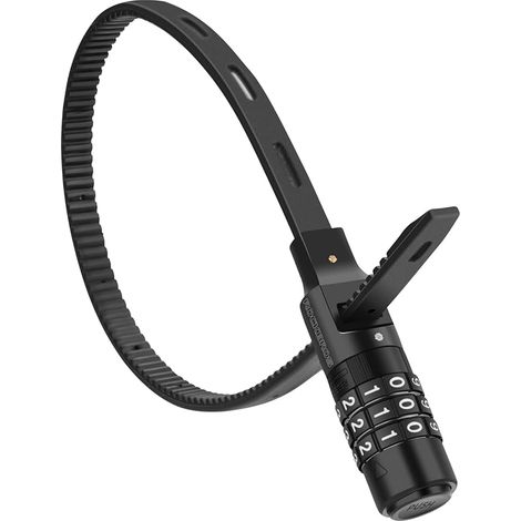 Cadenas à combinaison pour casque, cadenas antivol en nylon de 54 cm pour casques de vélo, moto, vélo électrique, scooter, trottinette, 3 chiffres (1/5)