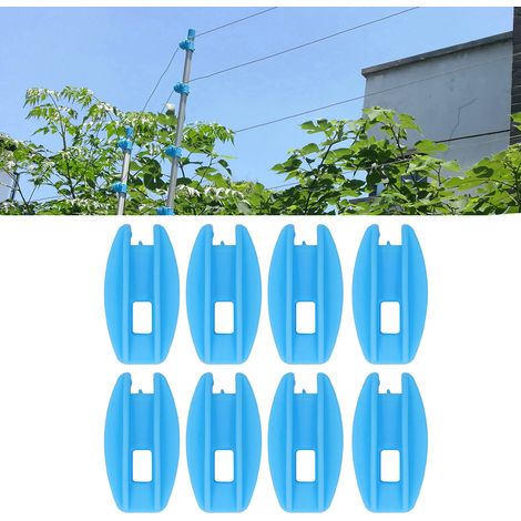 100 Pièces Par Paquet Clôture Électrique Pulsée Accessoires de Support pour Système d'Alarme Périmétrique Haute Tension Bleu - KZQ (1/5)