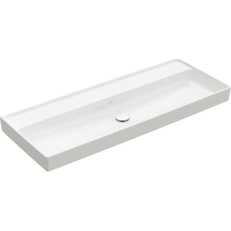 Collaro, Plans de toilette, 1200 x 470 mm, Rectangulaire, Modèle déposé, pour robinetterie murale, sans troude robinetterie, sans trop-plein, Blanc