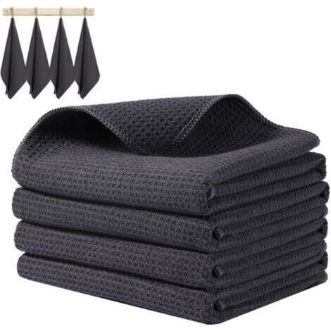 Set mit 4 Küchentüchern, 40 x 40 cm, grau