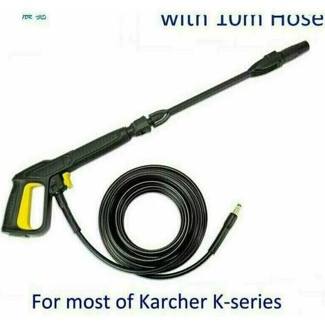 Pistolet avec lance de buse à rotor Buse réglable Tuyau haute pression de 10 m pour nettoyeur haute pression Kärcher