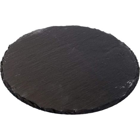 Vassoio da Portata Tondo in Ardesia 20 cm Piatto per servire Finger Food Sushi Formaggi Vassoio aperitivo Buffet Cucina Bar Ristorante (1/2)