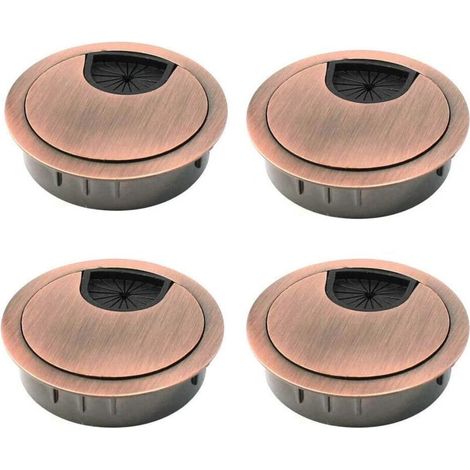 LangRay 4pcs Passe Cable Pour Table de Bureau Passe Fil Alliage de Zinc Diamètre 50mm (1/5)