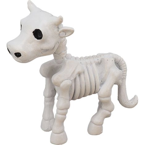 Halloween Cow Skeleton Decoration Innovative Fun Waterproof Resin Cow Skeleton Statue for Outdoor Garden Patio (1/5)