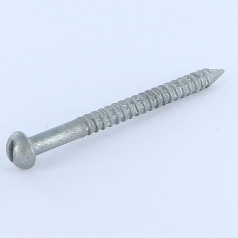 Vis à bourrer Forte tenue à la corrosion Acier galvanisé à chaud Tête ronde TR Fendue 5X60 R23260-1 pièce (1/4)