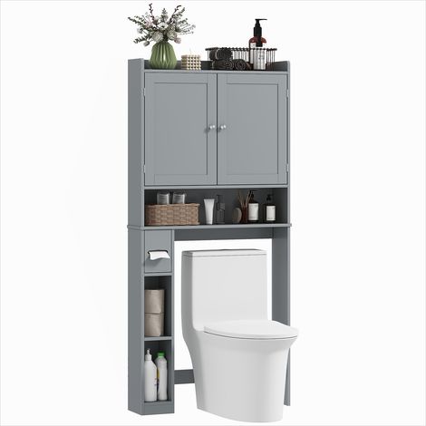 Meuble de salle de bain MDF avec rangement 80 x 19.5 x 170 cm (1/5)