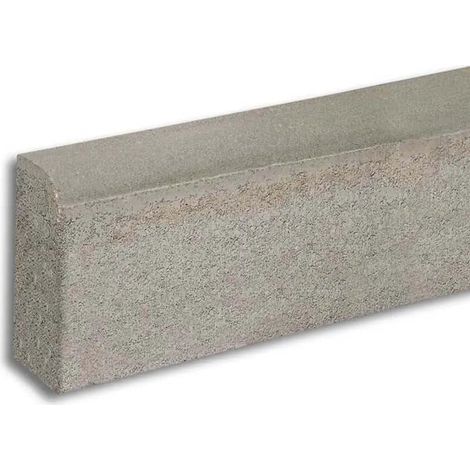 Bordillo Decorativo 100x20x8 cm. / Unidad / Arista Curva / Tostado