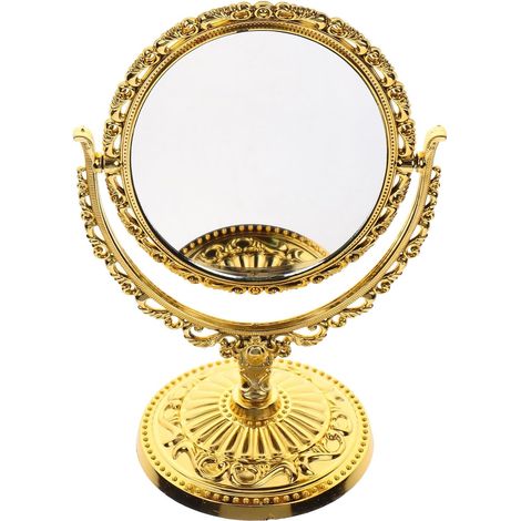 Miroir cosmétique ovale vintage Healeved pour bureau, chambre, petit de maquillage, coiffeuse (1/5)