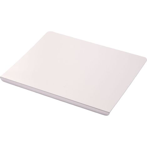 Tagliere a L in acciaio inox 304 per piani di lavoro, ideale per carne, frutta, verdura e pane. Colore argento, spessore 1,5 mm. (1/4)