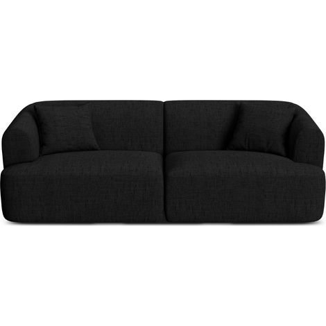 Canapé modulable 3 places en tissu structurel noir (1/5)