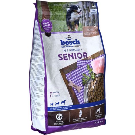 Bosch Hundetrockenfutter Senior 2,5 kg Fisch & Geflügel mit Reis Trockenfutter (1/2)