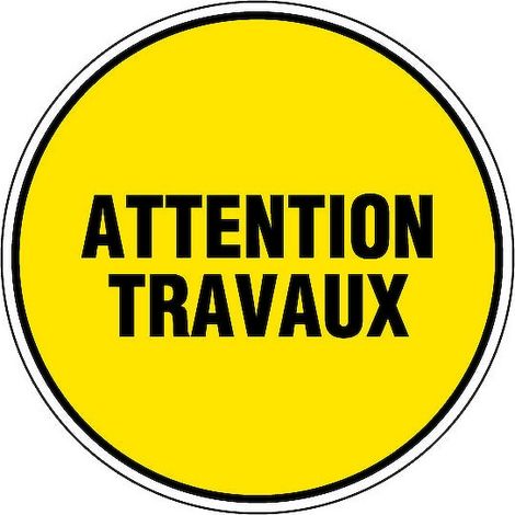 Panneau Attention travaux - Rigide Ø300mm - 4061047
